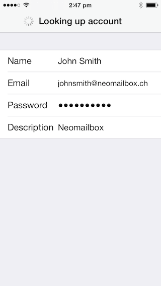 iPhone Mail SSL IMAP and SMTP setup - Step 6